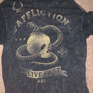 2x lightly worn Affliction shirt.